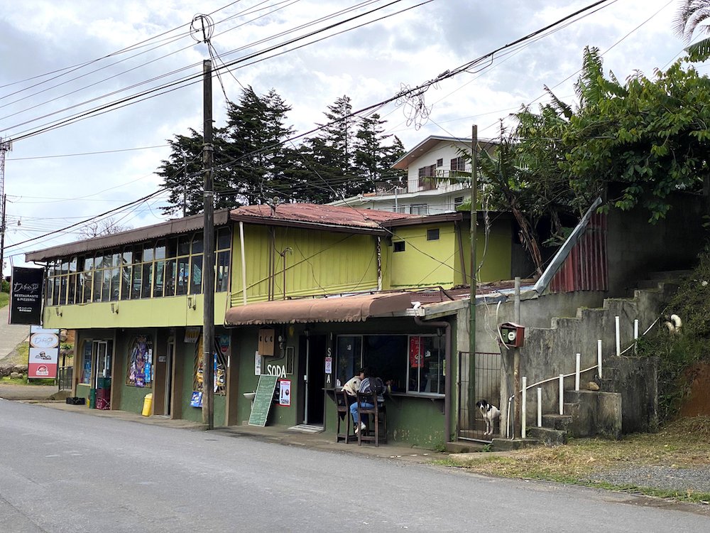  These little local restaurants are called  sodas  in Costa Rica. 