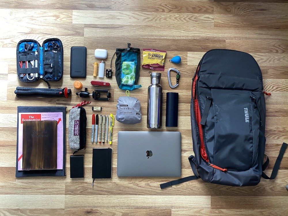  The typical contents of Seth’s EDC bag. 