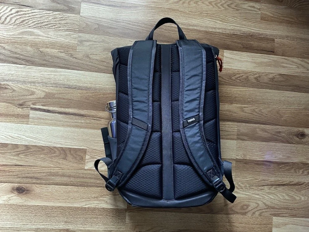  The back and straps have ample padding with divots for breathability.  