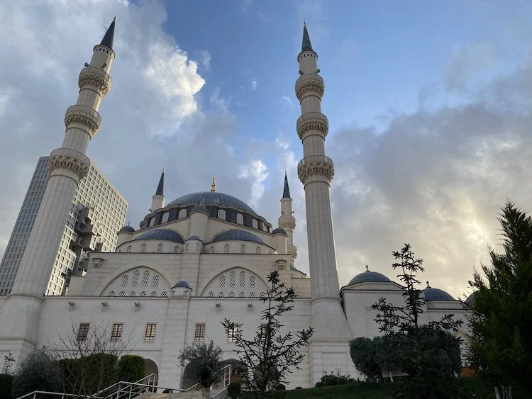  The shiny new Namazgah Mosque, still under construction. 