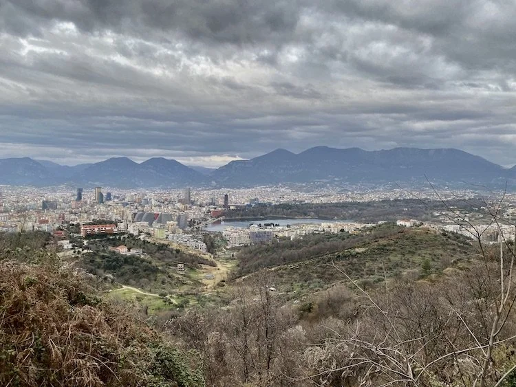  The view of Tirana from the path to the Sauk Hills. 