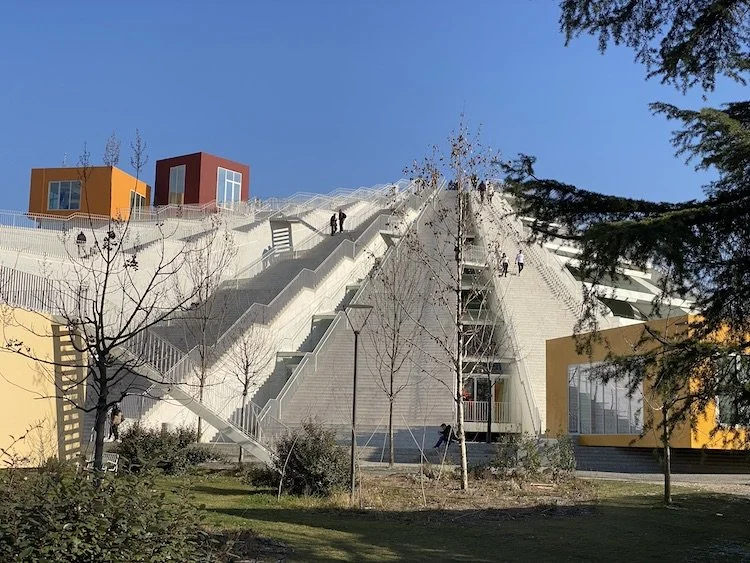  The Pyramid of Tirana — once a museum dedicated to Hoxha, then a temporary NATO base, and now a youth center. 