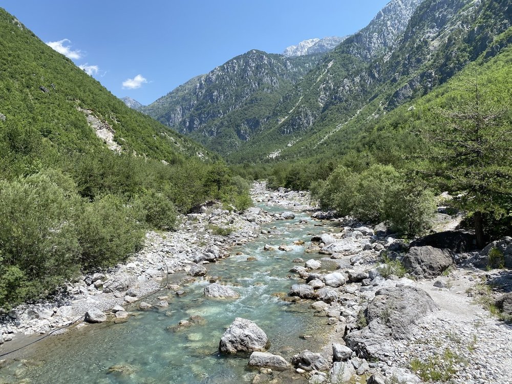  Hiking in the breathtaking Theth Valley — my last excursion in Albania. 
