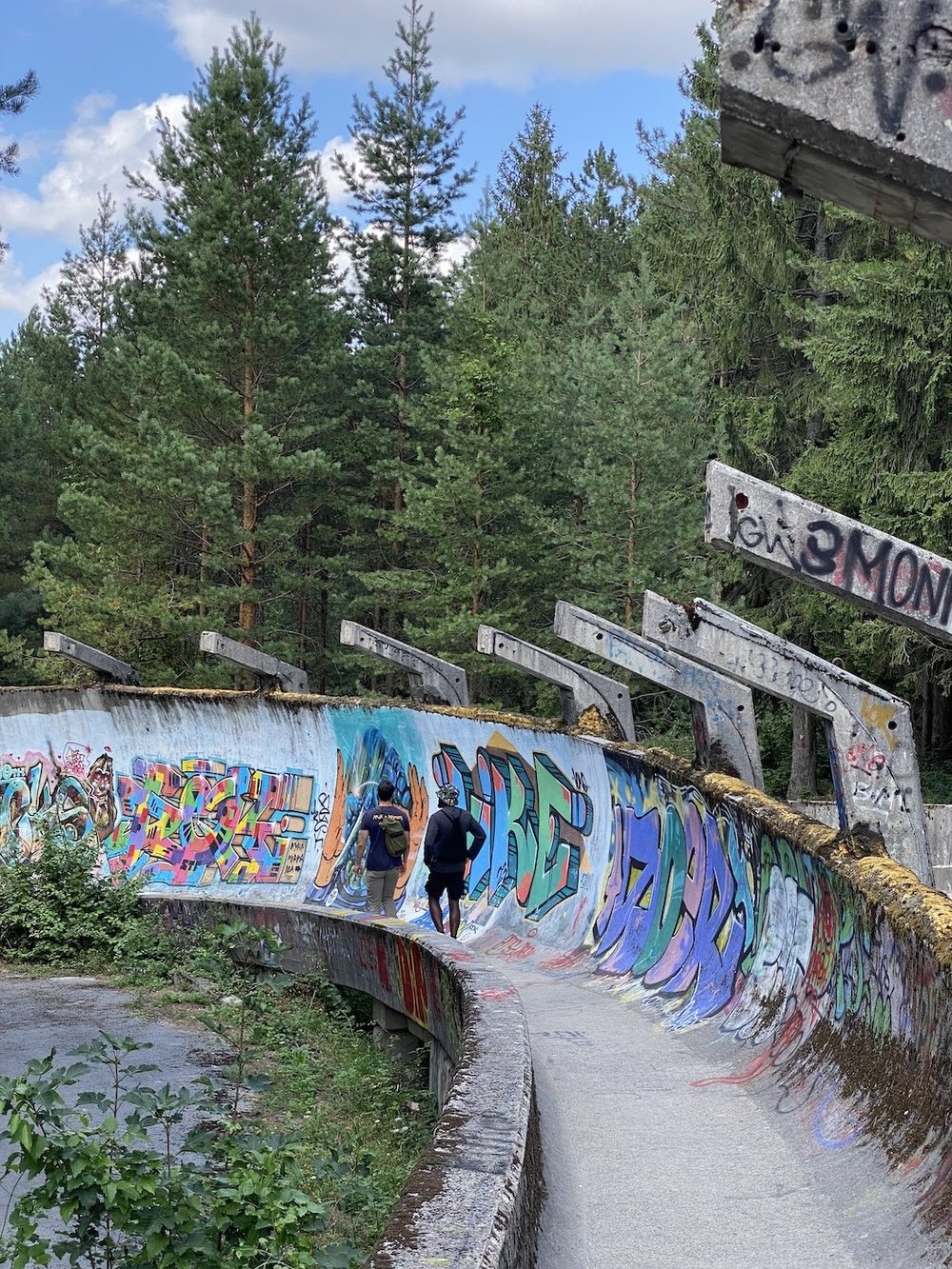  Walking along the '84 Winter Olympics bobsled track in Sarajevo is one of the coolest things I've done in the Balkans. 