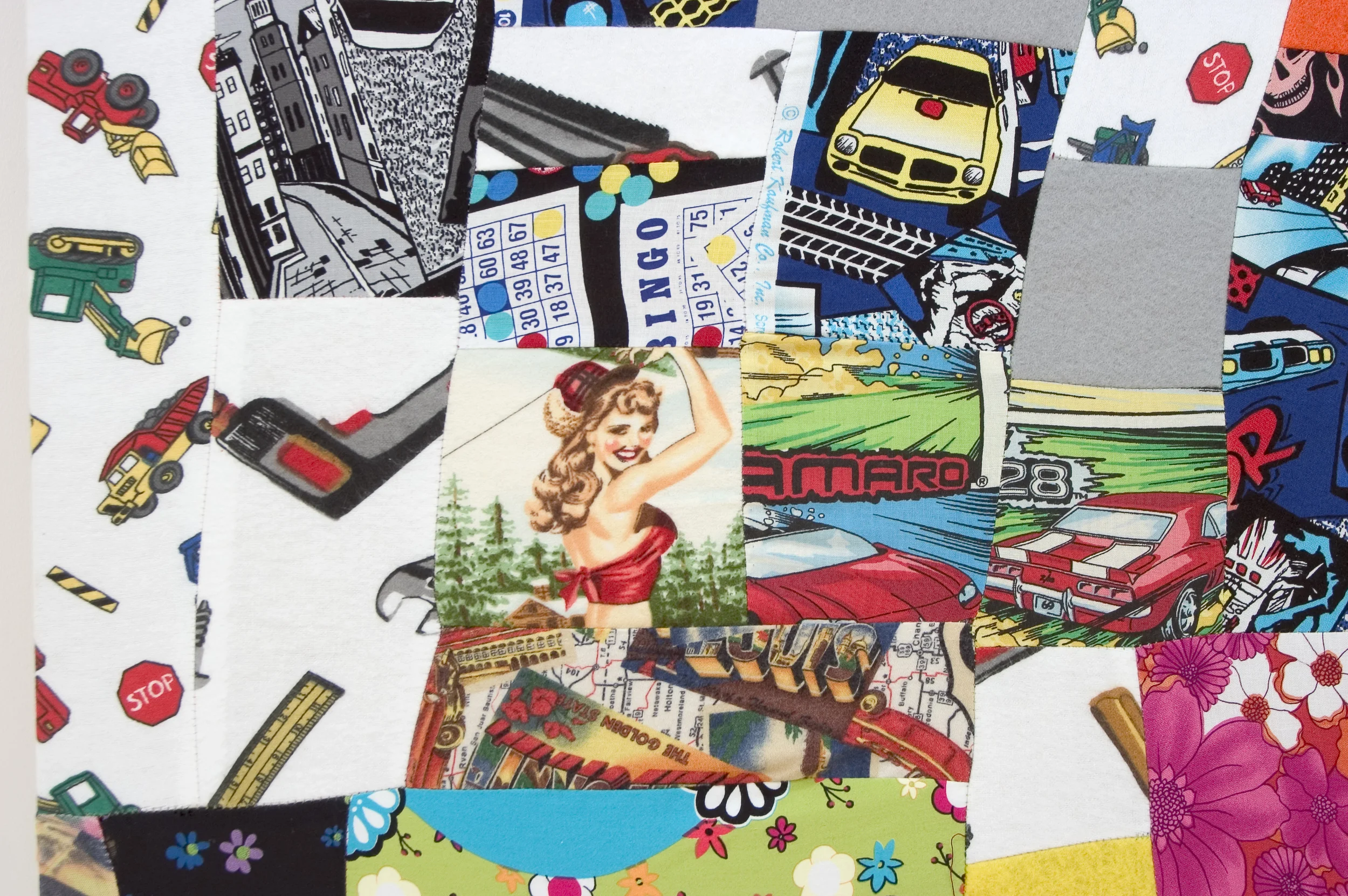  ' L.A.ndscape ' (detail),&nbsp;Sewn fabrics,&nbsp;3 x 1.5 m 