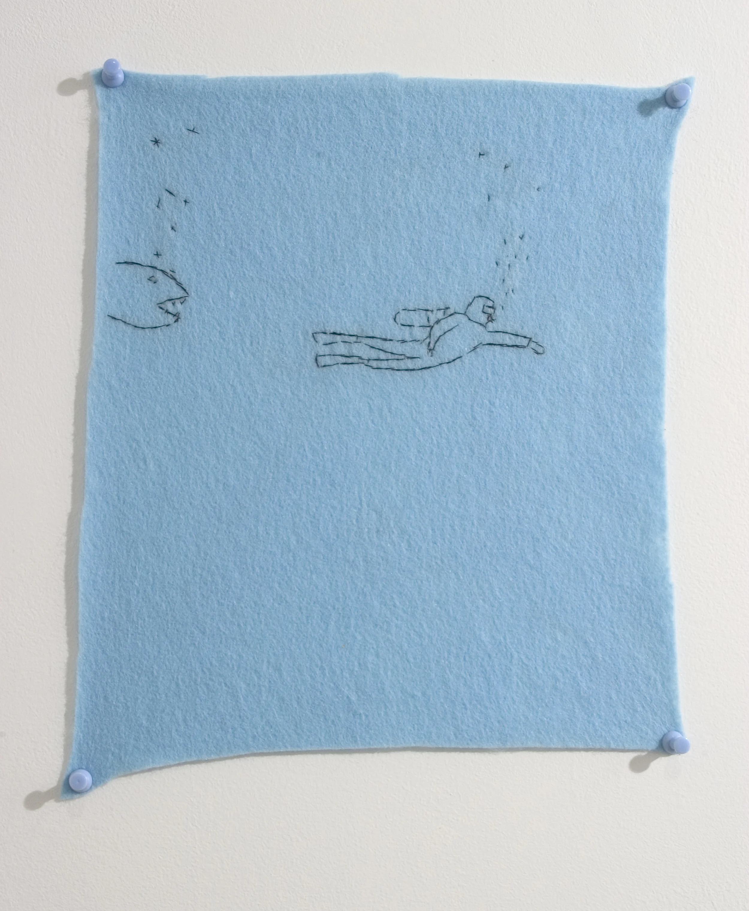  ' Disaster Series III ',&nbsp;Hand stitching on felt,&nbsp;30 x 24 cm 