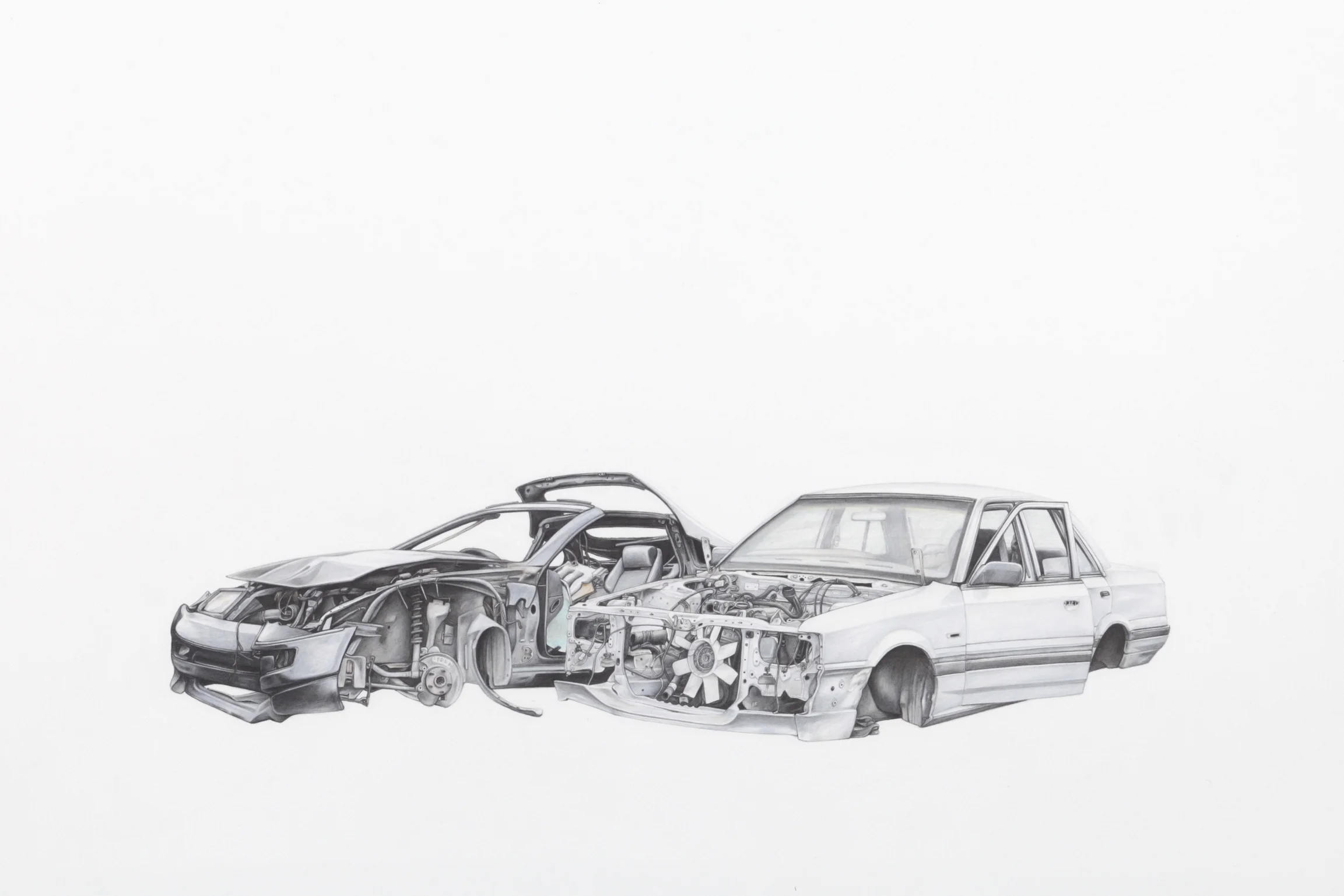  ' Import-export' ,&nbsp;Pencil on paper,&nbsp;65 x 70 cm 