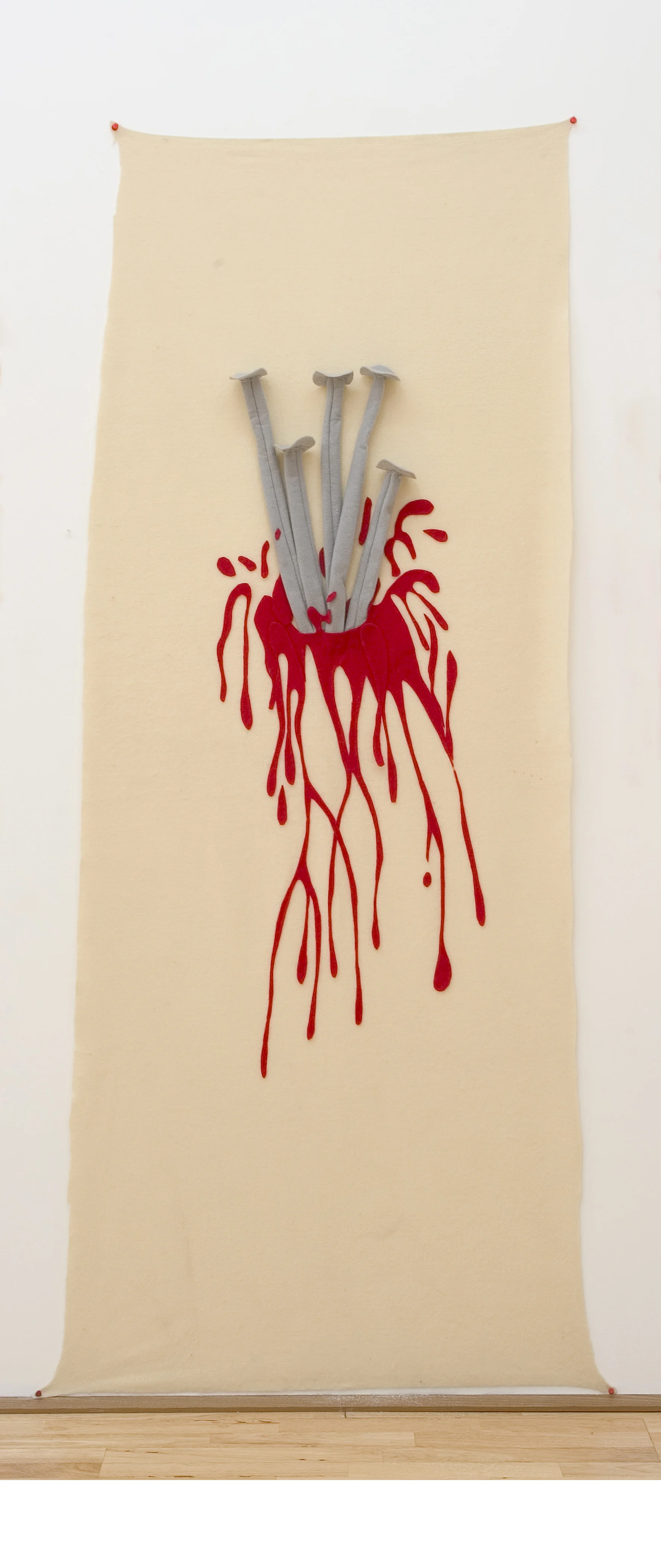  ' Wound #5 ',&nbsp;Sewn felt,&nbsp;200 x 75 cm 