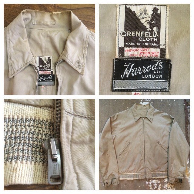 1950s Grenfell/Harrods walking jacket #grenfell #harrods #vintagejacket #1950s