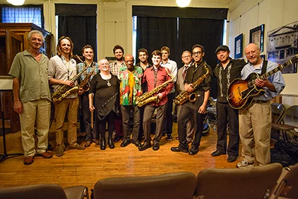 Post-concert photo with Reggie Workman