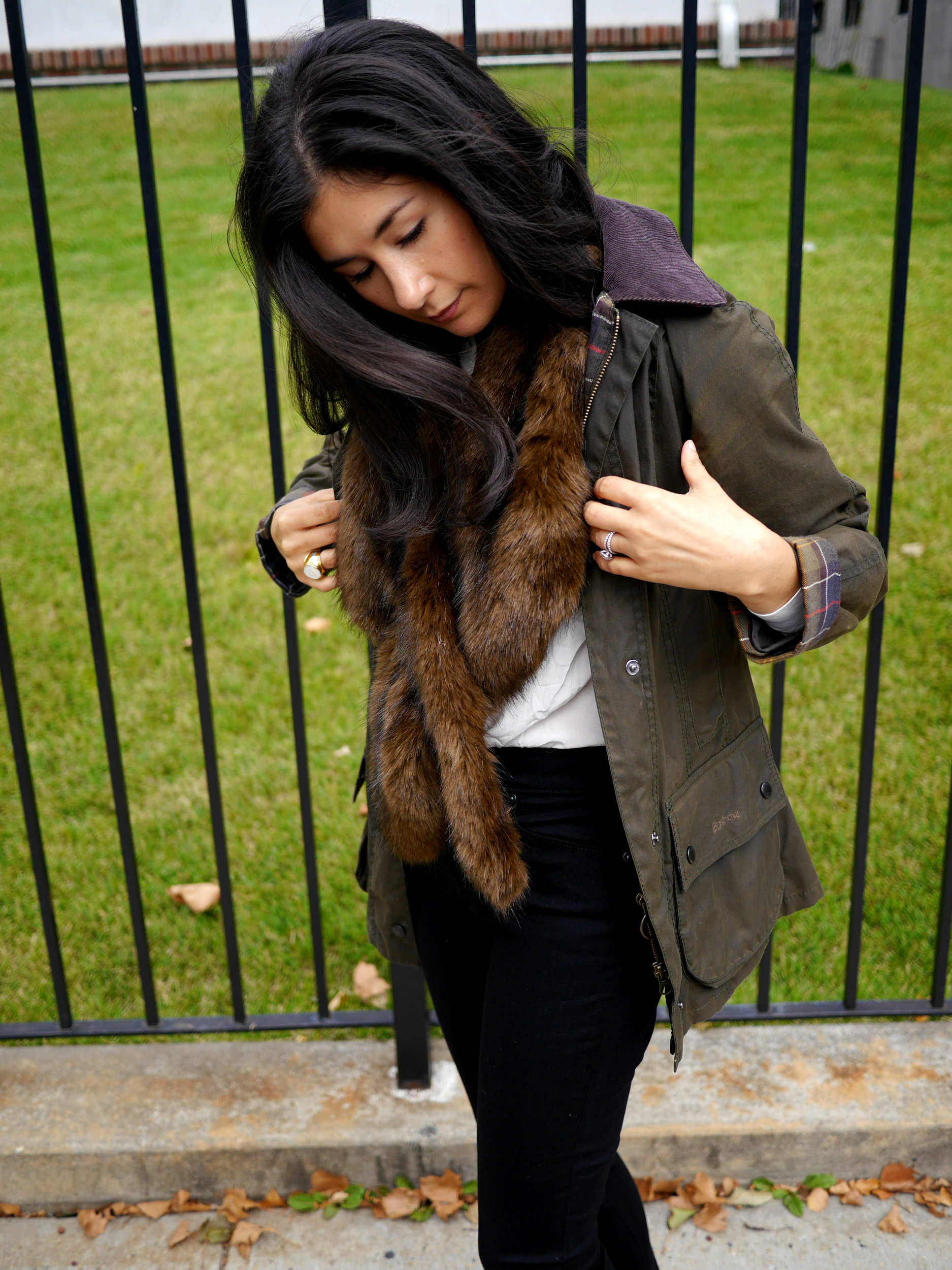 Barbour+Jacket+LOFT+Skinny+Jeans+Gucci+Loafers.jpeg