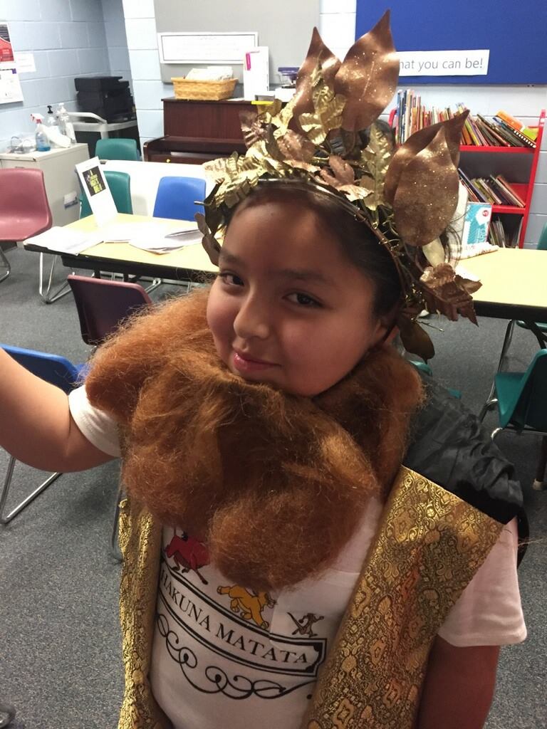Oberon from A Midsummer Nights Dream at the Boys and Girls Club during Learn Forward's Spring Break-speare Project