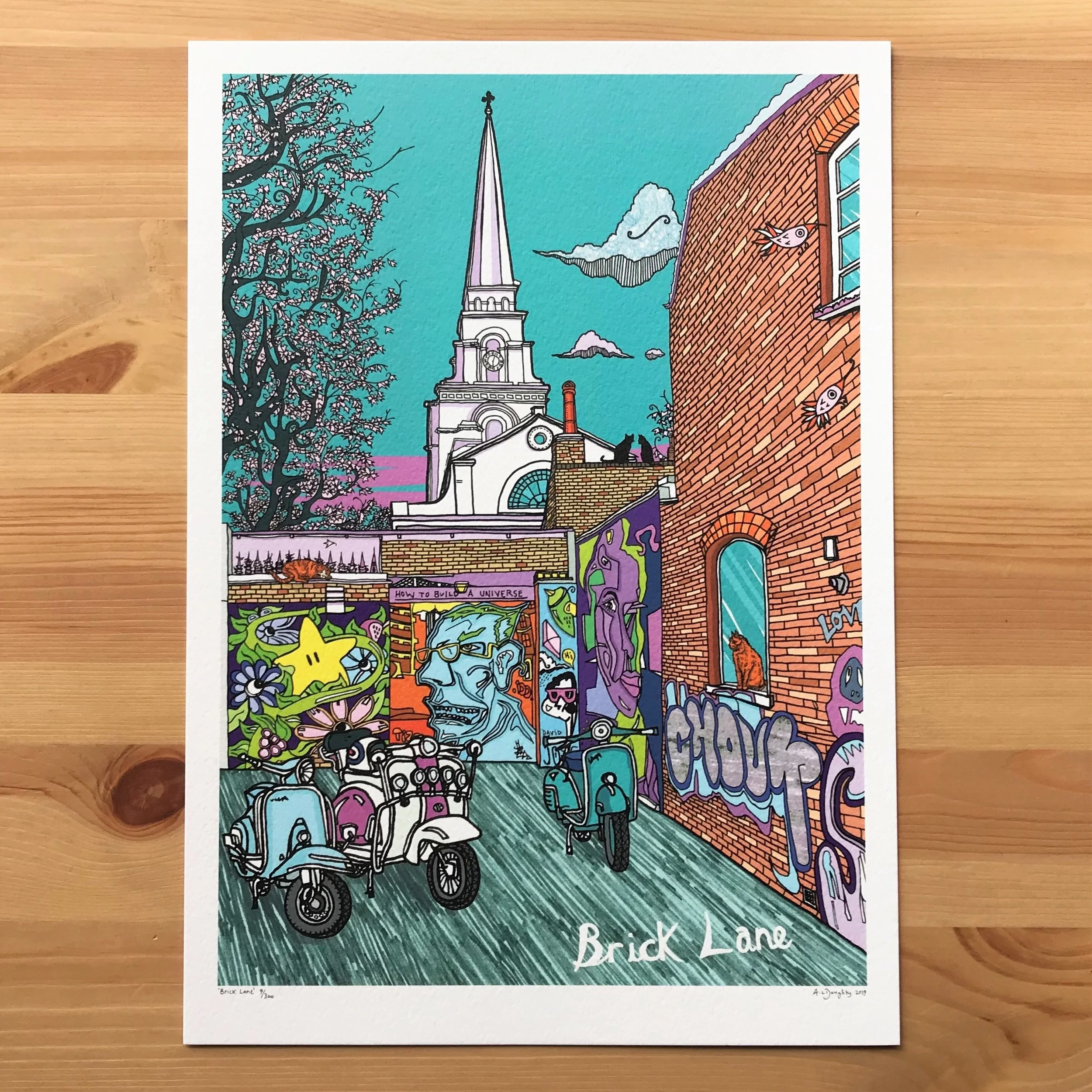 Brick Lane, E1- Art Print