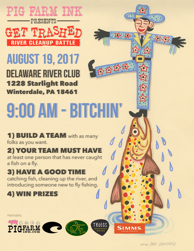 Get Trashed: Delaware River Club, Winterdale, PA