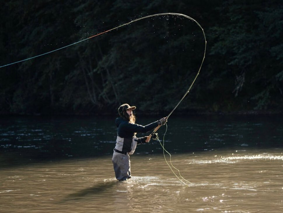 That face you make when you&rsquo;re about to bomb a cast out past Mars. @kayla__lockhart is one of the raddest. PC: @no_photoz 🤘🏽 #pigfarmink #flyfishingsaveslives #flyfishing #ironfly #gettrashed #gooutside