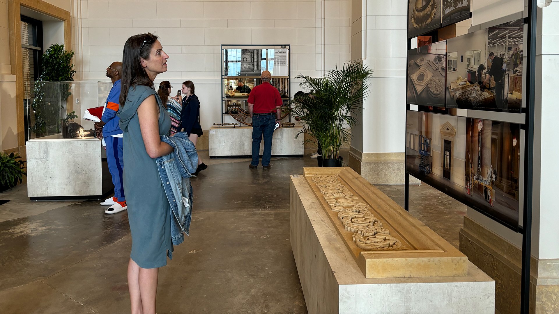 Original pieces were displayed next to photographic storytelling that showed how each was 3D scanned and recreated using original Beaux-Arts techniques.
