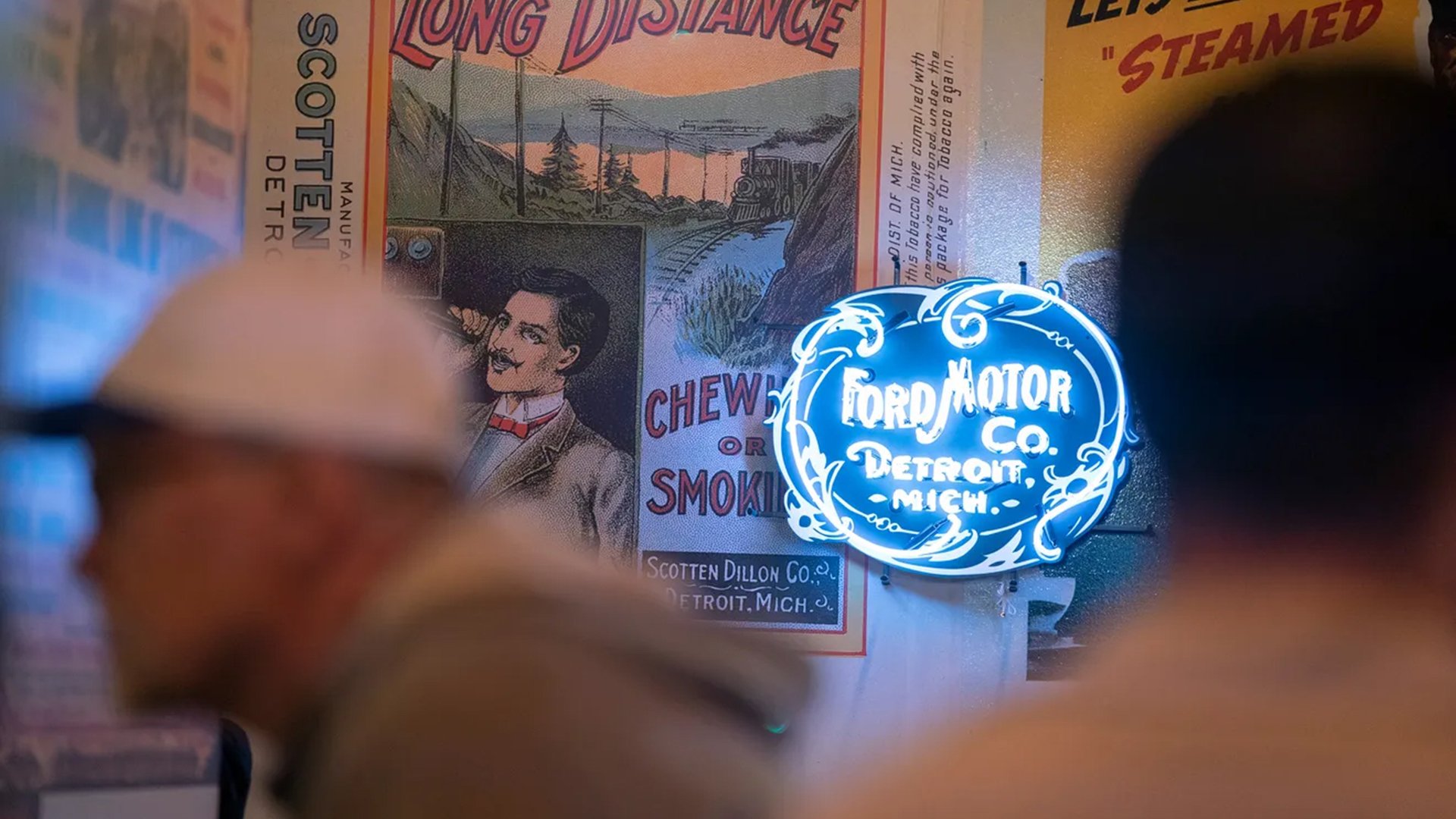 Old school neon signs shined with Detroit pride.