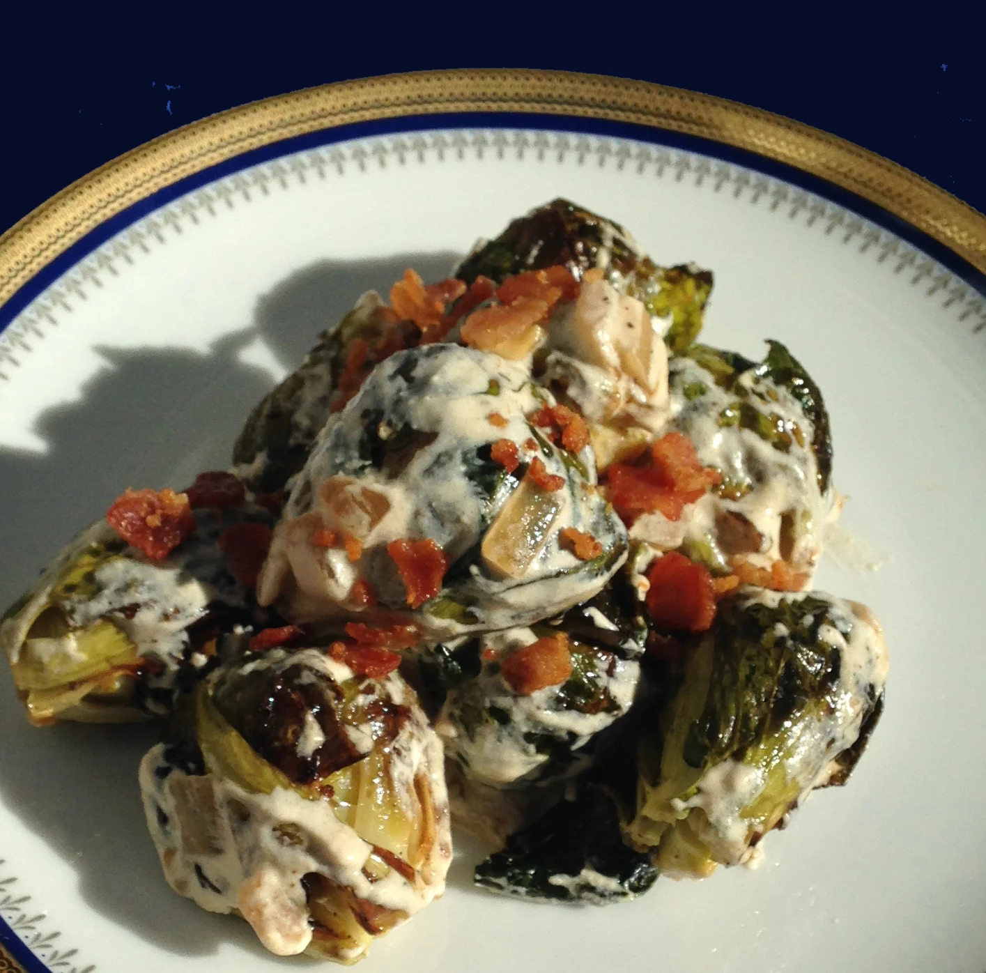 Brussels Sprouts with Malted Cream
