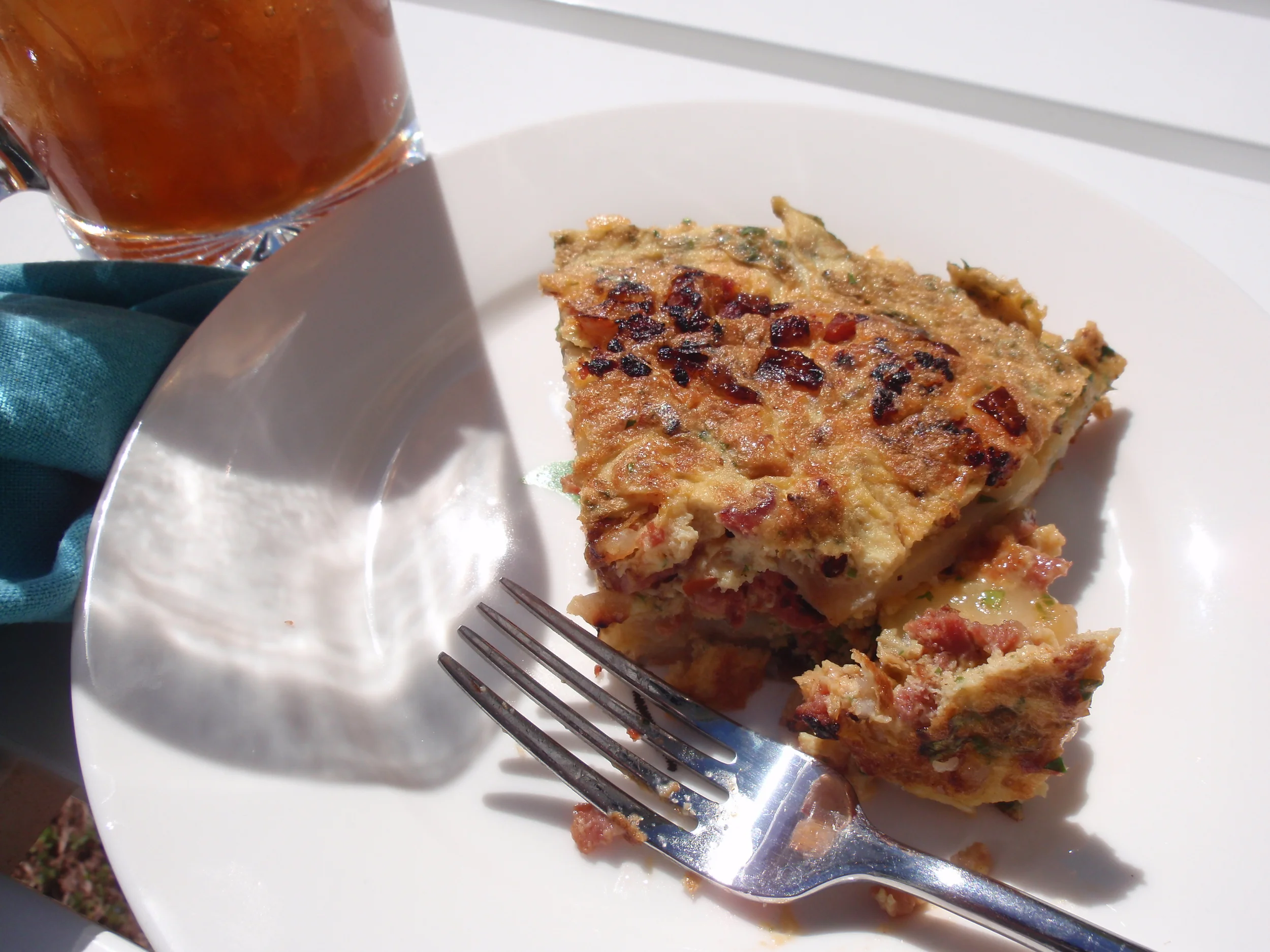 Tortilla con Chorizo y Papas