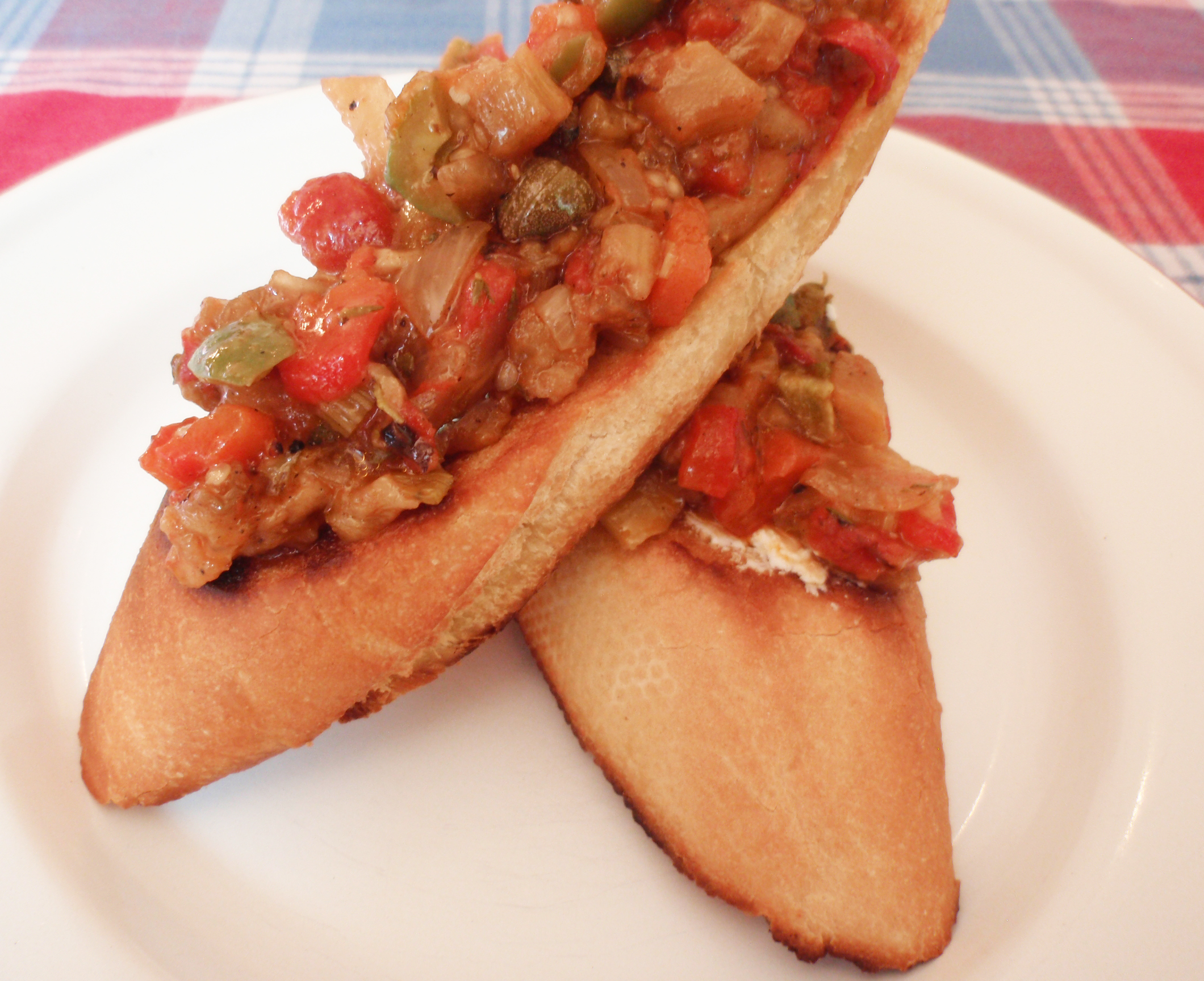 Grilled Caponata Bruschetta