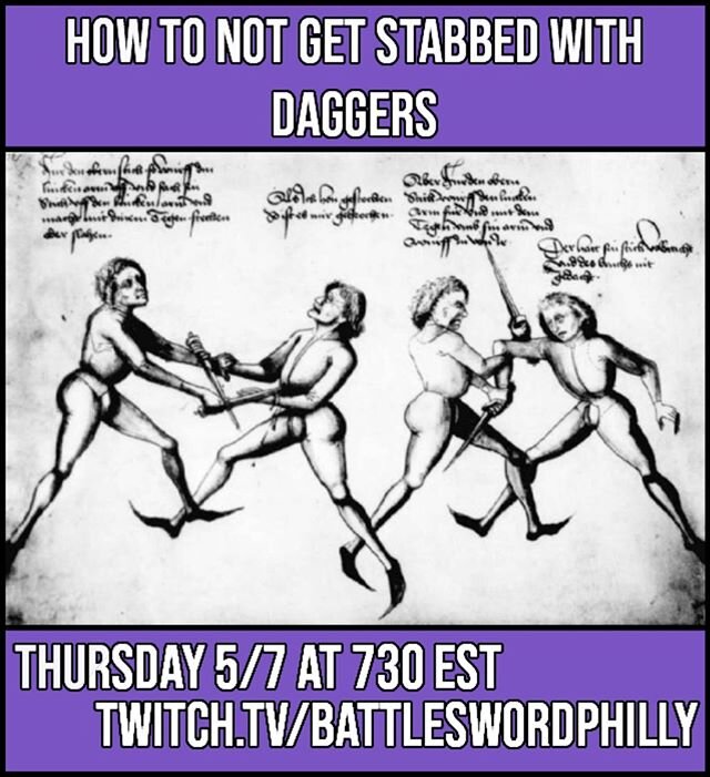 You should have finished off your opponent with your sword but you got disarmed and here were are.
Guess we should show you how to use your dagger.
twitch.tv/battleswordphilly