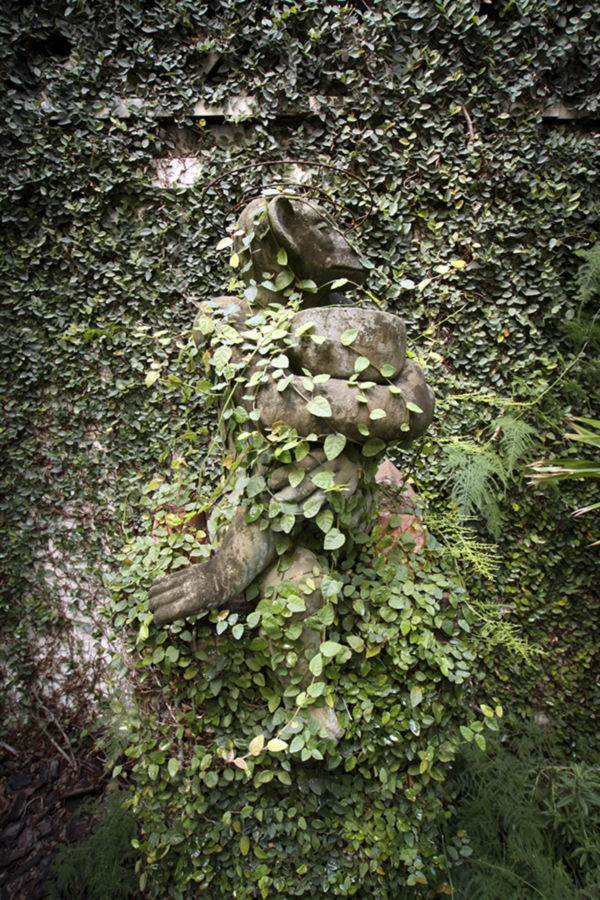 Monkey statue in the “Om Garden.”