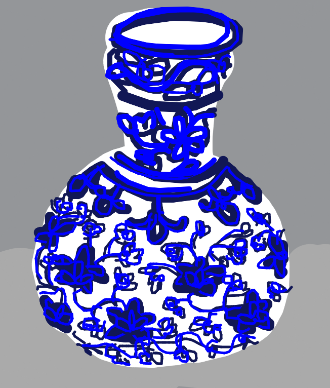    Bottle-shaped Vase, Chinese, Ming dynasty, early 15th C.   