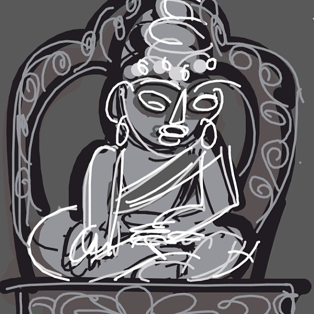 Seated Buddha, Nepal, 16-17th C. 