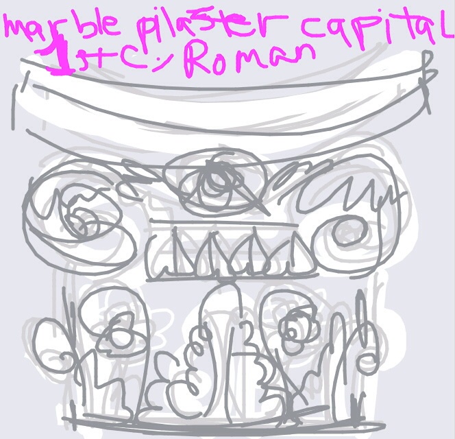 Marble pilaster capital, 1st half 1st C. Roman