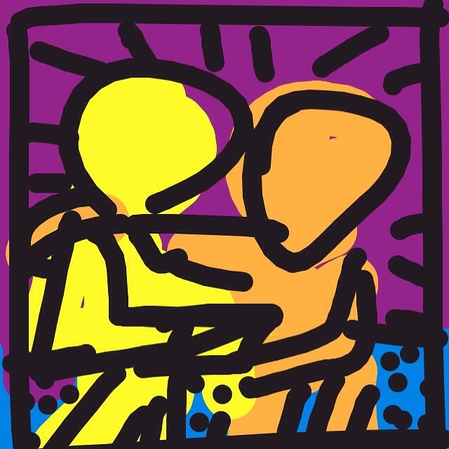 Best Buddies, Keith Haring, 1990 #museumdraw