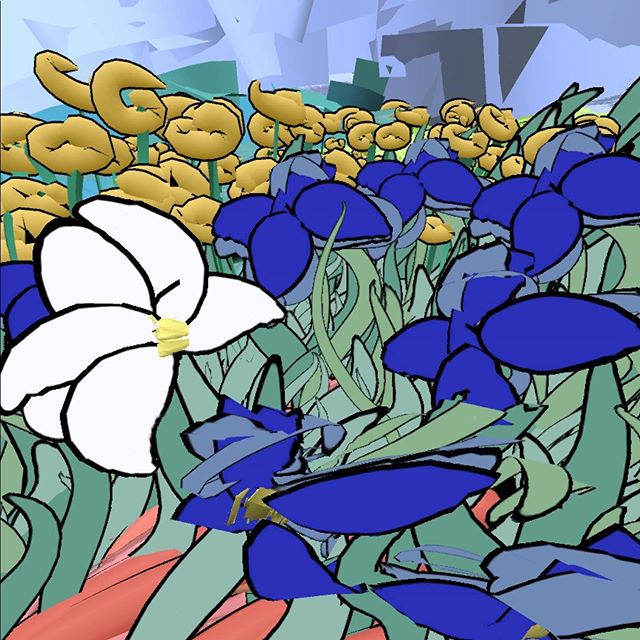 Irises, Vincent van Gogh, 1889 at @GettyMuseum -- Learn more: http://www.getty.edu/art/collection/objects/826/vincent-van-gogh-irises-dutch-1889/ #museumdraw #museumdrawvr #gettymuseum #tiltbrush