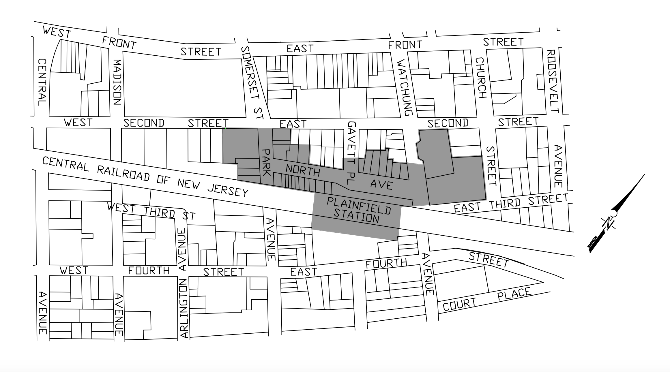 North Avenue Historic District location (Grey)