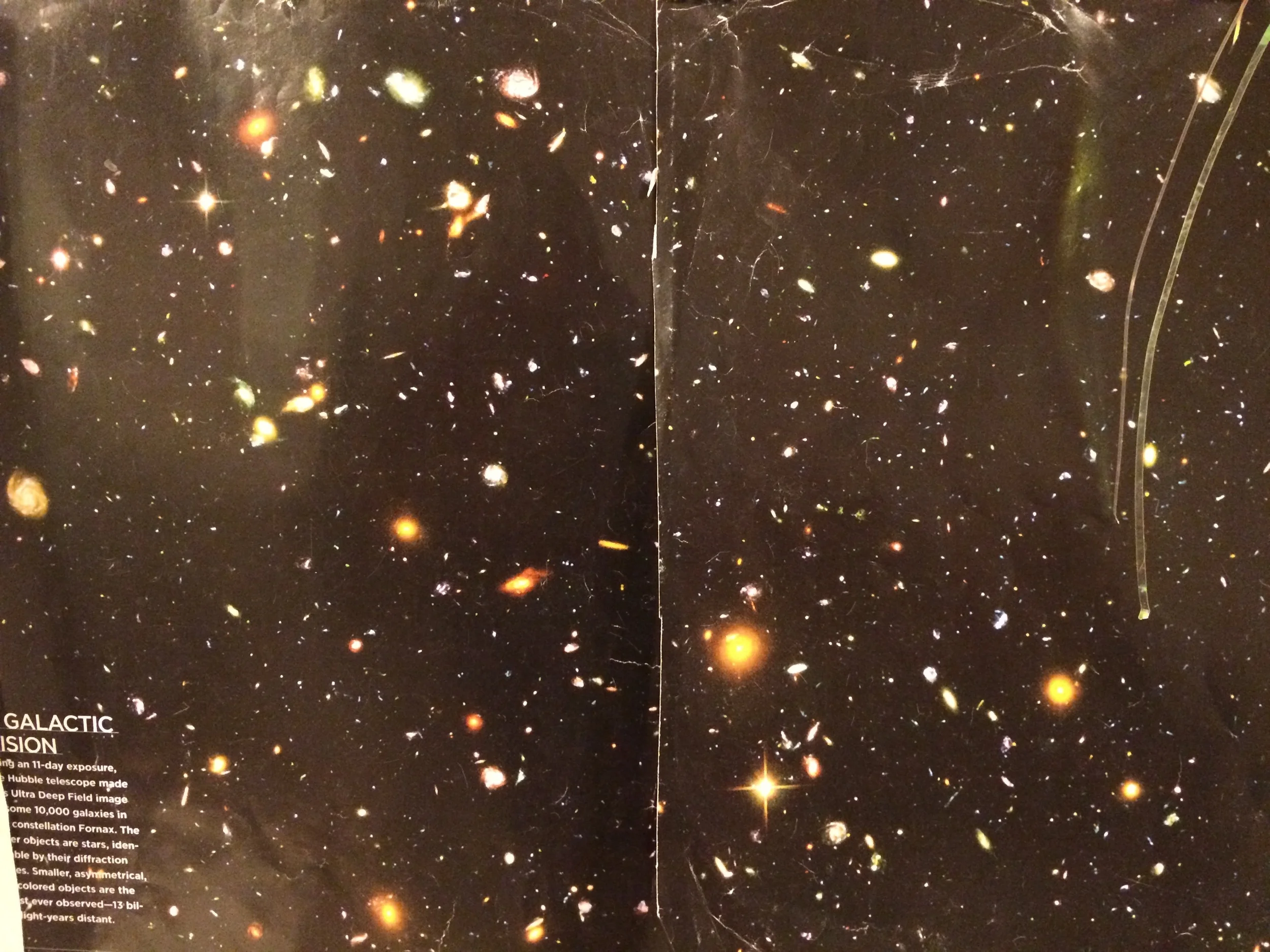 Hubble Ultra Deep Field Image. 10,000 plus galaxies in one tiny point in the sky.