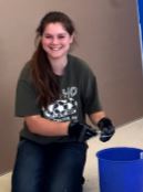 Paytyn working on her mission trip