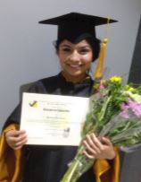 Rocio at her graduation ceremony