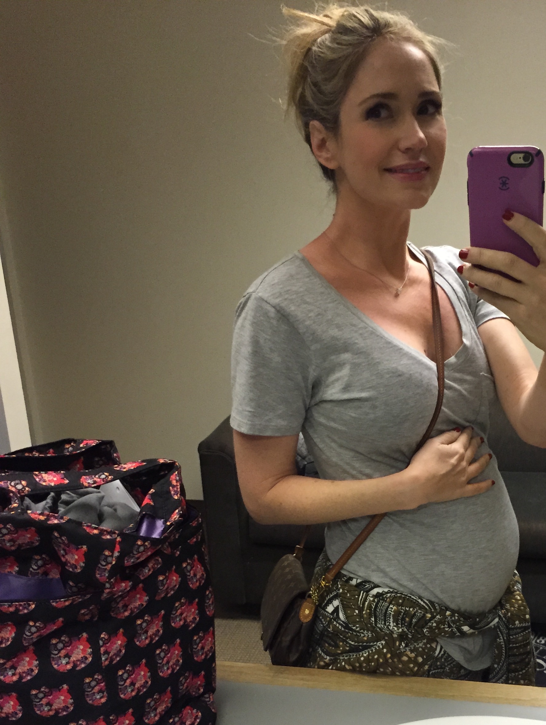 Dressing room shot after work March 8th- at 29 weeks