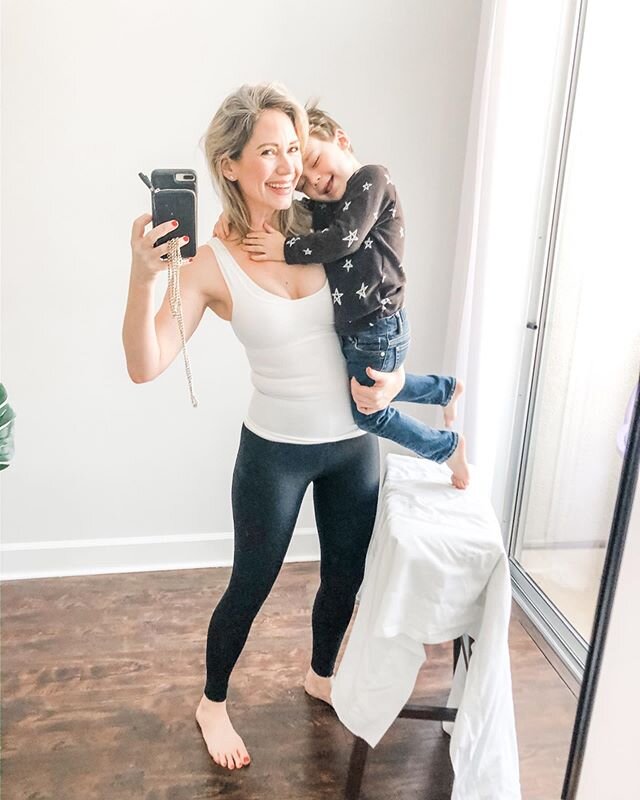 I&rsquo;m trying to take a photo to show y&rsquo;all how great and sassy my new shapewear pieces from @shapermint are, but this kid keeps popping in the picture! Then I realized, wait&mdash;he should be in the photo!! One of the reasons I even wear S