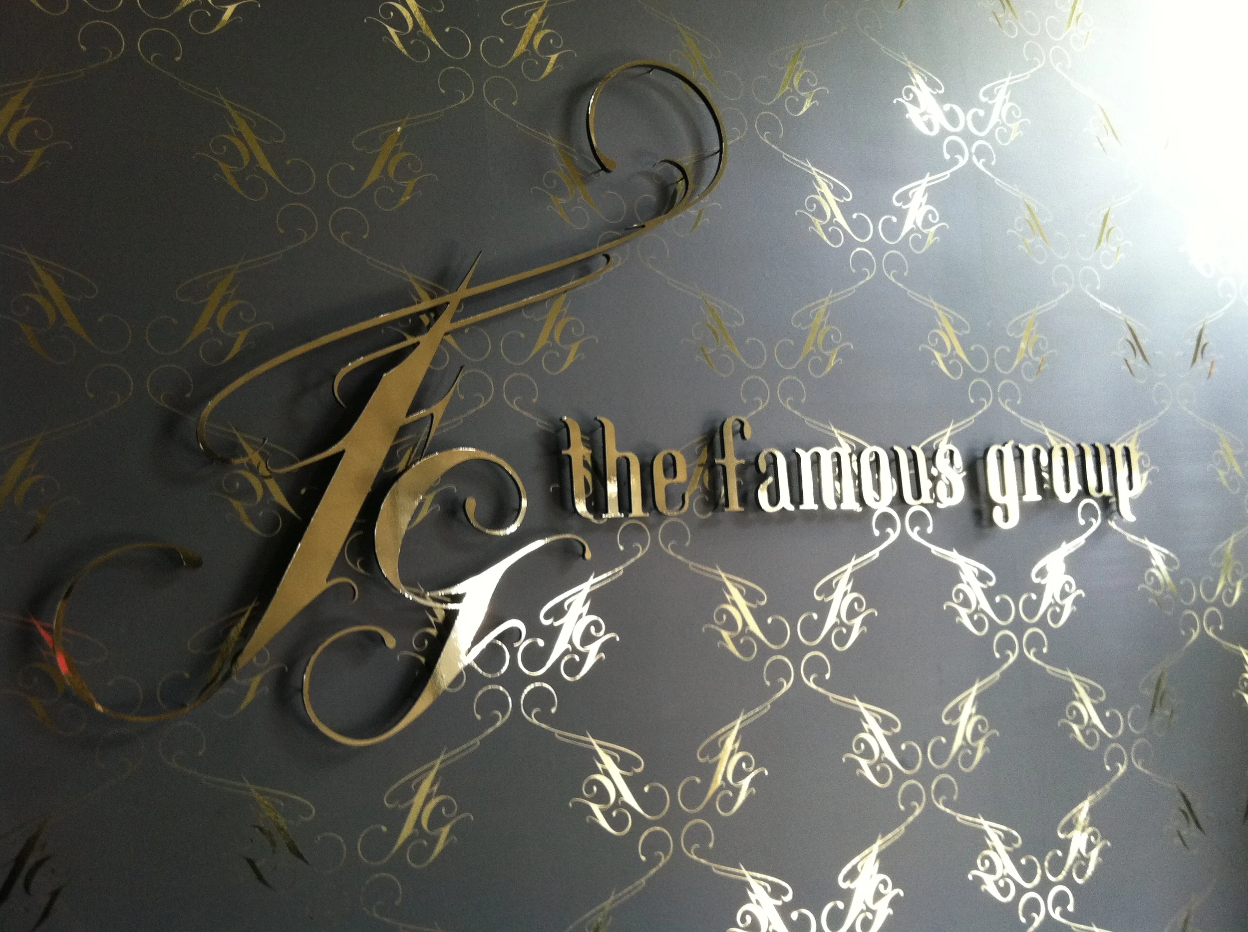  The Famous Group custom wallpaper I designed for lobby 