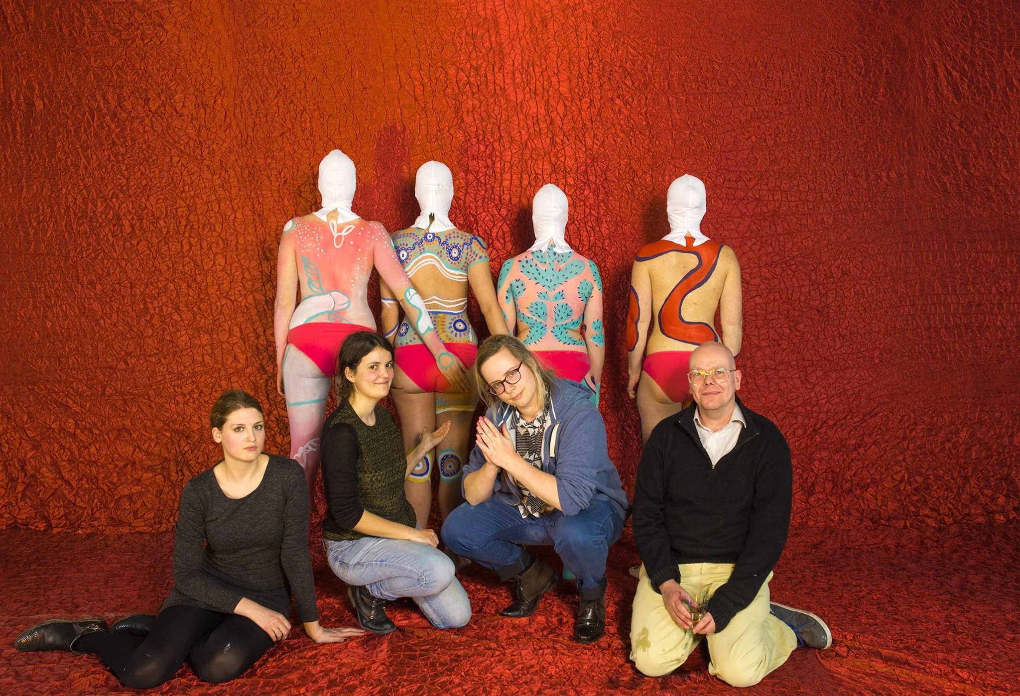 Bodypaint artists for 'The Party Pops' aka 'The weirdest photo you'll see today'. 