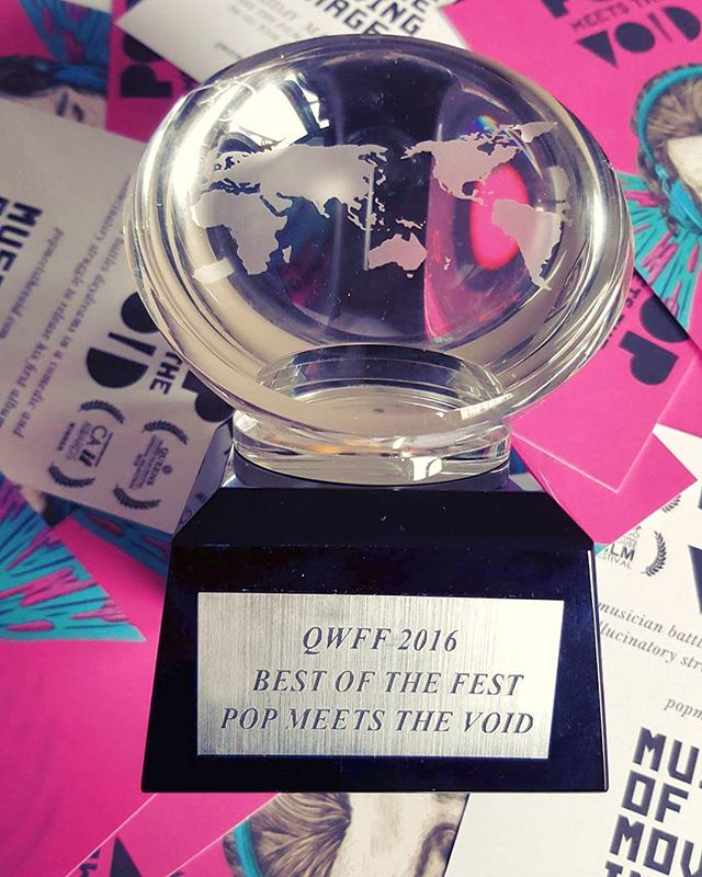 #popmeetsthevoid wins best of the fest at #queensworldfilmfestival #qwff2016 !! thank you to the catos, the festival associates and all the challenging, #beautiful films in the most diverse #filmfestival in #nyc 
#indiefilm #independentfilm #animatio