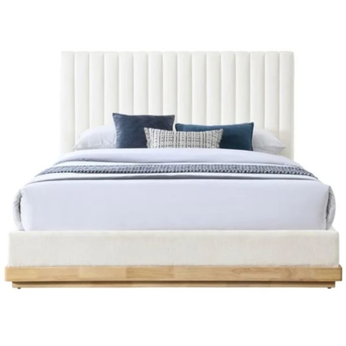 Emmet Chenille King Fabric Upholstered Bed