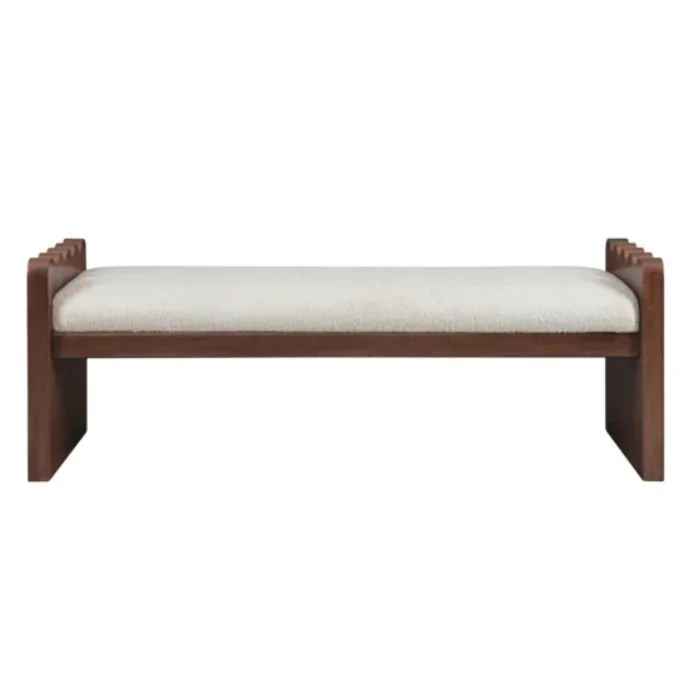 Sonia Velour Brown Bench