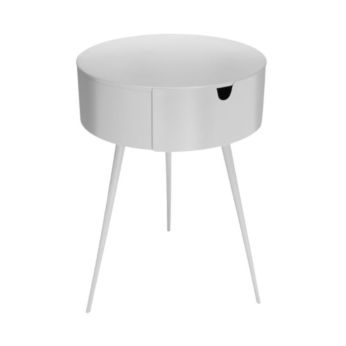 White Bali Iron Side Table