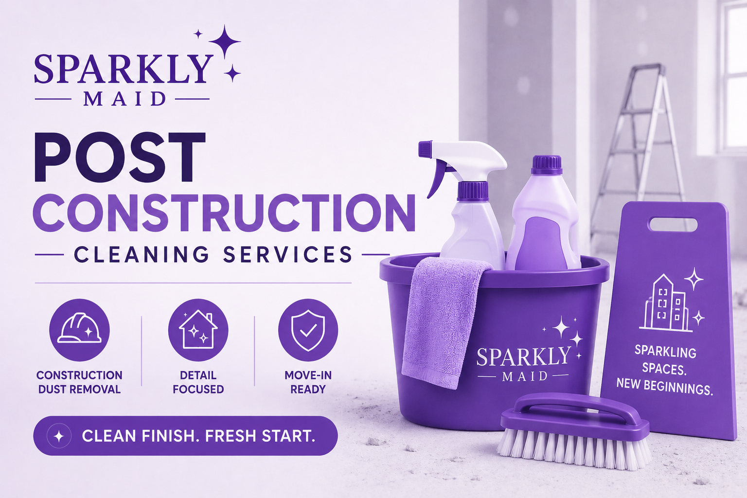 Post construction cleaning services by Sparkly Maid in Chicago