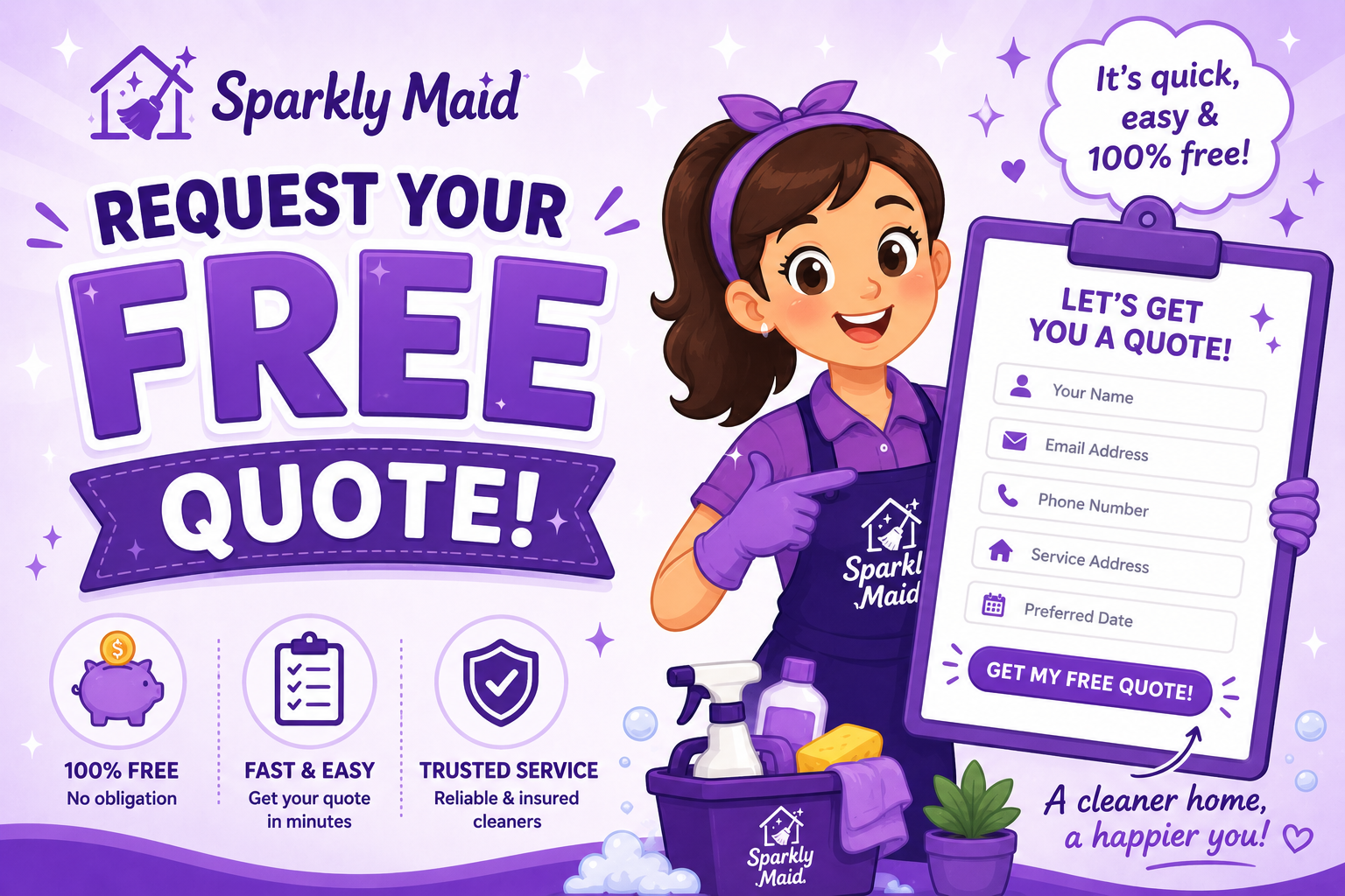 Tell us about your home, cleaning goals, and preferred schedule.