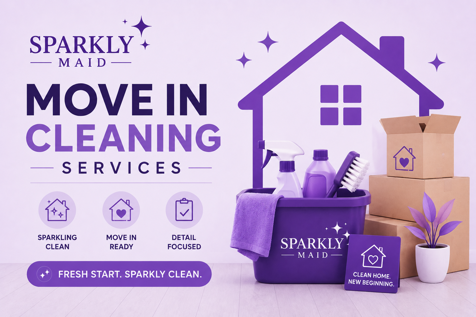 Move in cleaning services by Sparkly Maid for a fresh start in Chicago