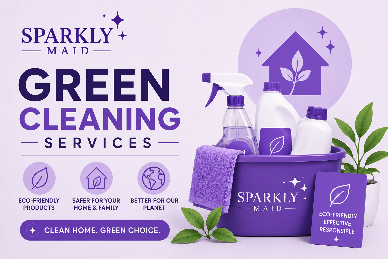 Eco friendly green cleaning services from Sparkly Maid in Chicago
