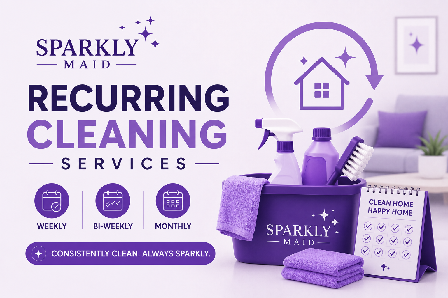 Weekly and recurring cleaning services from Sparkly Maid in Chicago