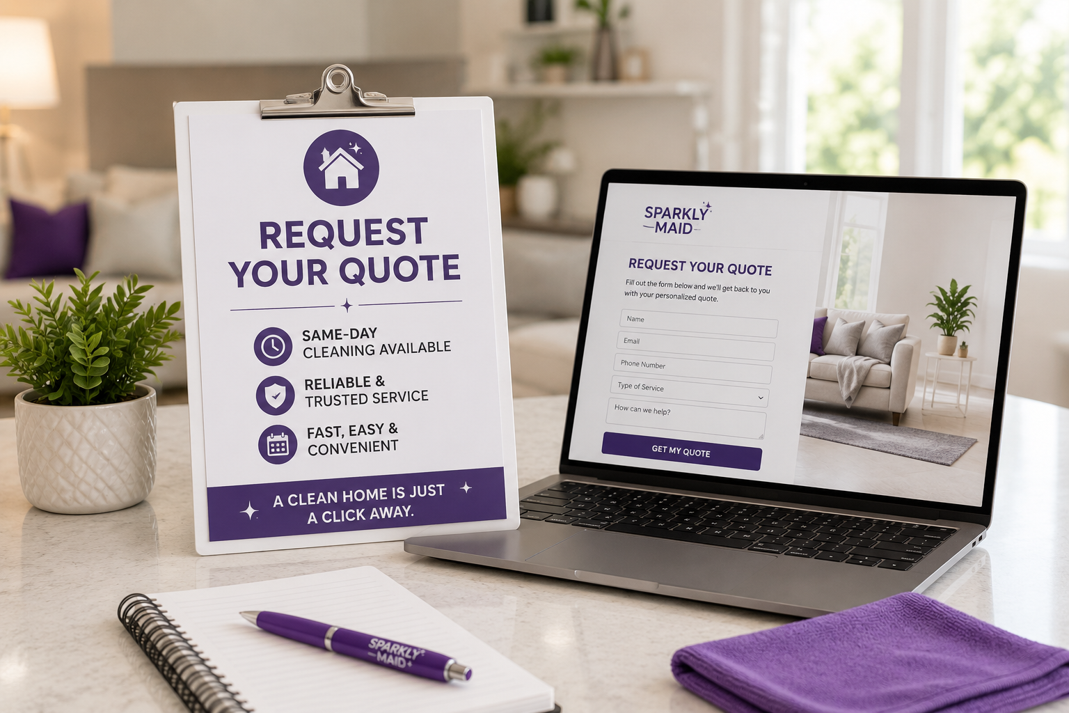 Contact us with details about your property and cleaning needs.