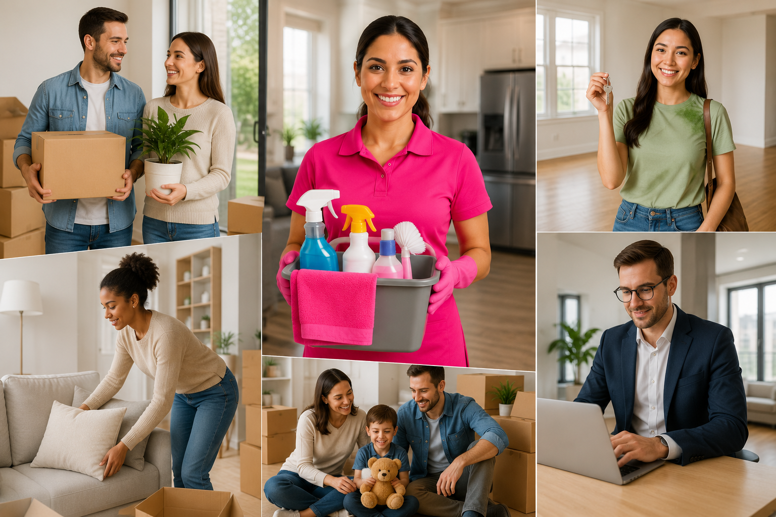 Professional Sparkly Maid cleaner assisting homeowners, renters, families, and professionals preparing to move into a clean home in Chicago.